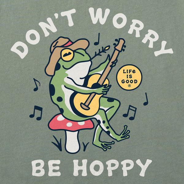 Life Is Good Men's Don't Worry Frog Guitar Short Sleeve Crusher Tee
