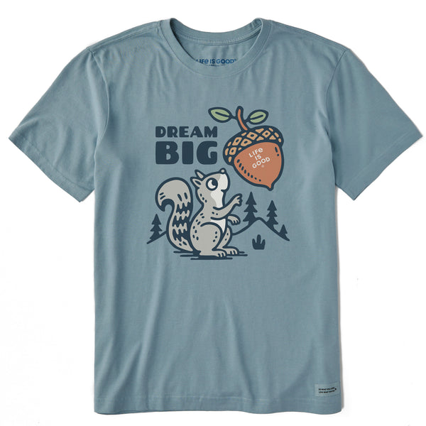 life is good Men's Dream Big Squirrel Short Sleeve Crusher Tee