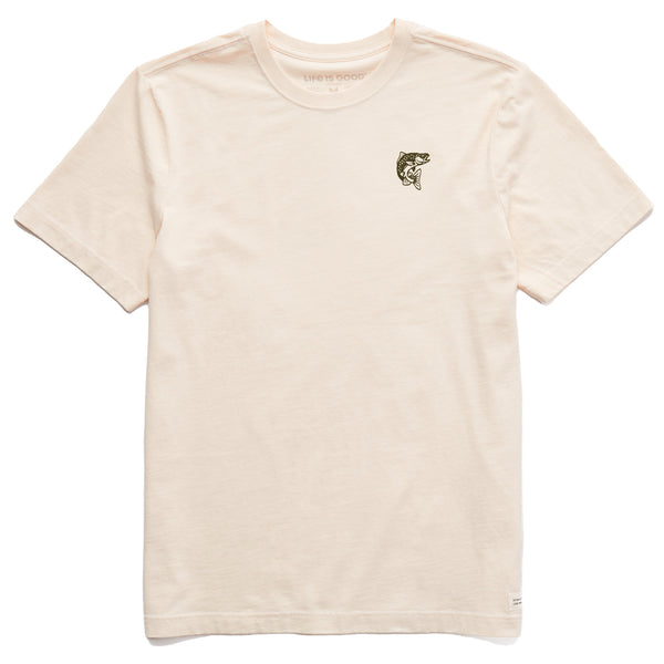 life is good Men's Embroidered Jumping Fish Short Sleeve Crusher Tee