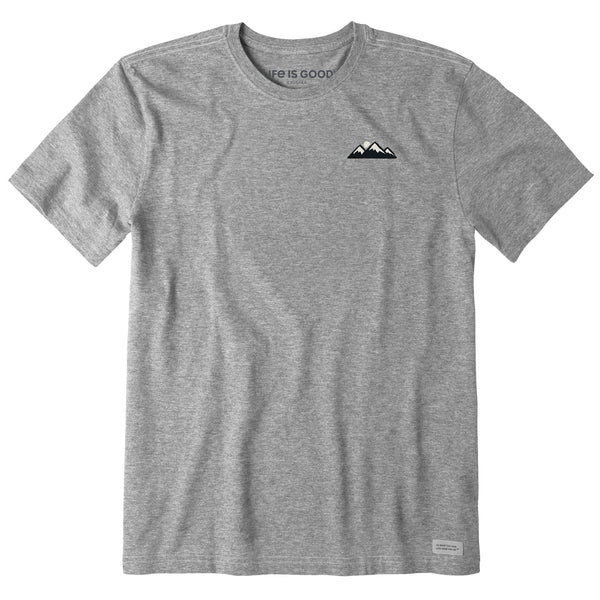 life is good Men's Embroidered Mountains Short Sleeve Crusher Tee
