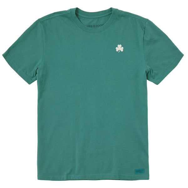 life is good Men's Embroidered Shamrock Short Sleeve Crusher Tee