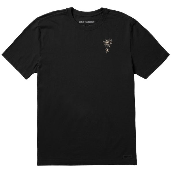 life is good Men's Embroidered Spiderweb Short Sleeve Crusher Tee