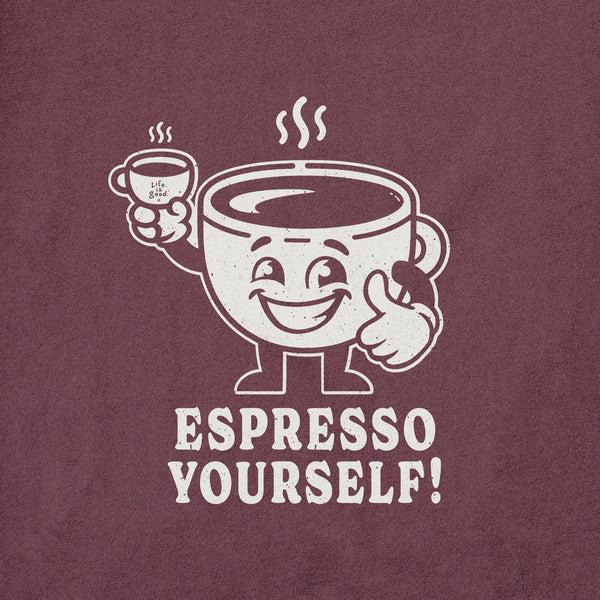 Life Is Good Men's Espresso Yourself Guy Short Sleeve Crusher Tee