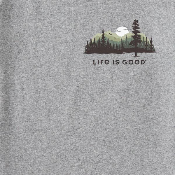 Life Is Good Men's Evergreen Silhouette Long Sleeve Crusher Tee