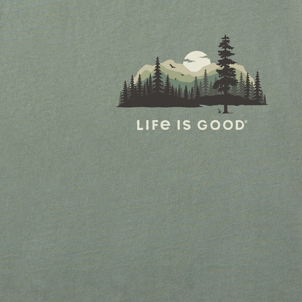 Life Is Good Men's Evergreen Silhouette Short Sleeve Crusher Tee