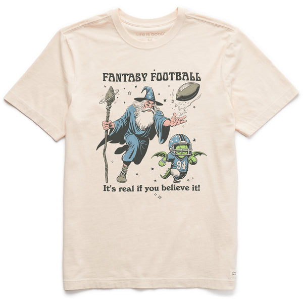 life is good Men's Fantasy Football Short Sleeve Crusher Tee