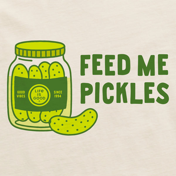 Life Is Good Men's Feed Me Pickles Short Sleeve Crusher Tee