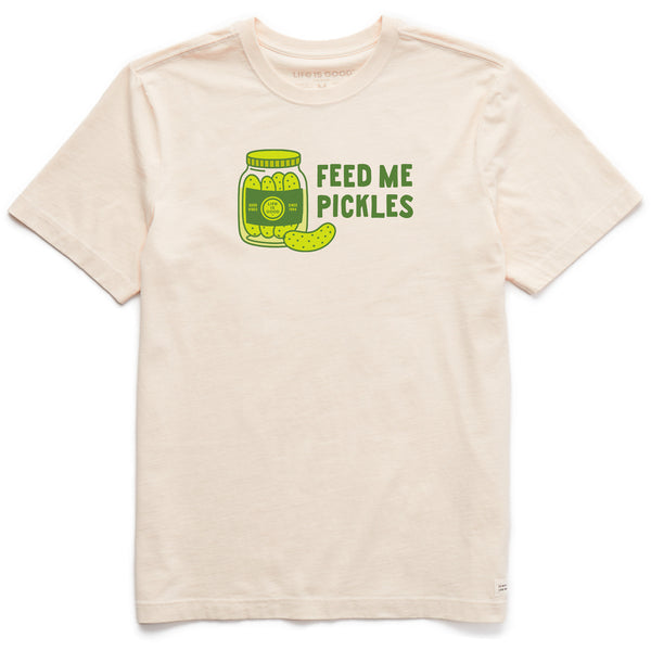 life is good Men's Feed Me Pickles Short Sleeve Crusher Tee