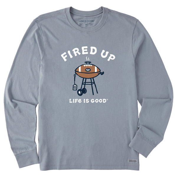 life is good Men's Fired Up Grill Long Sleeve Crusher Tee