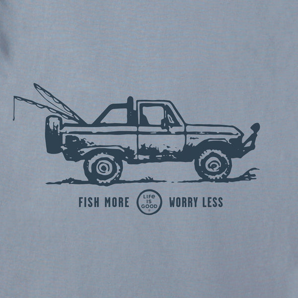 Life Is Good Men's Fish More Truck Simply True Fleece Zip Hoodie