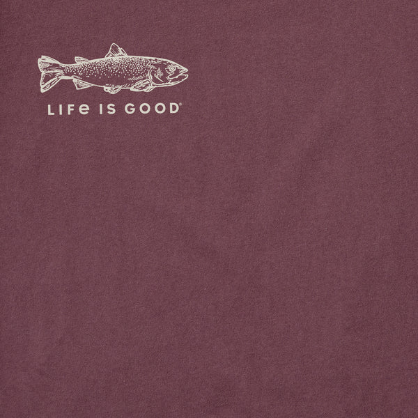 Life Is Good Men's Fish Ruler Short Sleeve Crusher Tee