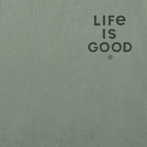 Life Is Good Men's Fishing Skeleton Short Sleeve Crusher Tee