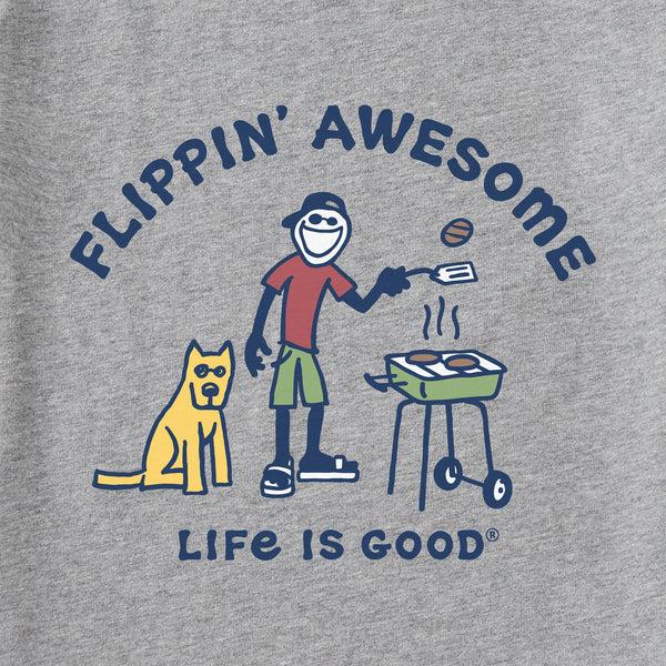 Life Is Good Men's Flippin' Awesome Short Sleeve Crusher Tee