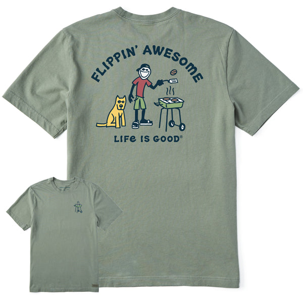 Life Is Good Men's Flippin' Awesome Short Sleeve Crusher Tee