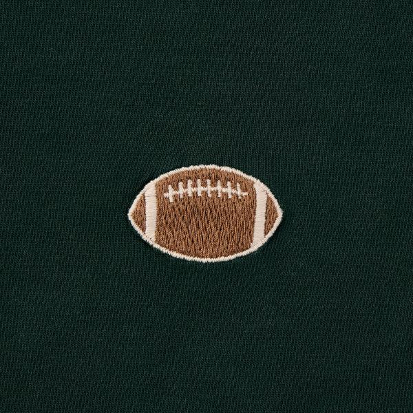 Life Is Good Men's Football Embroidery Short Sleeve Crusher Tee