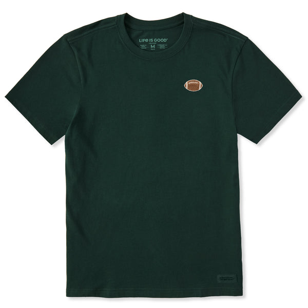life is good Men's Football Embroidery Short Sleeve Crusher Tee