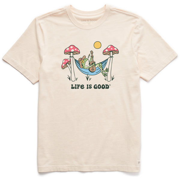 life is good Men's Frog Guitar Hammock Short Sleeve Crusher Tee
