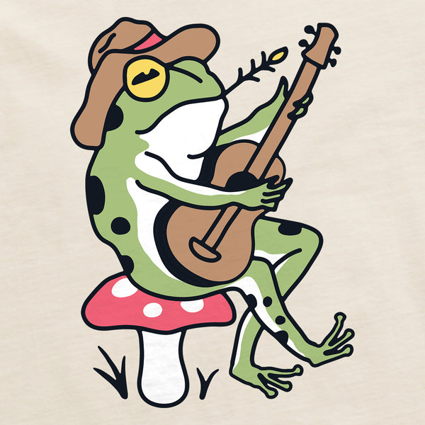 Life Is Good Men's Frog Guitar Short Sleeve Crusher Tee