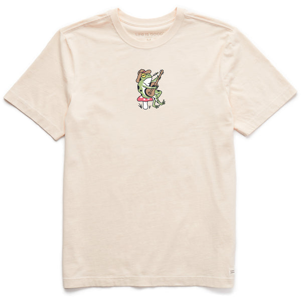 life is good Men's Frog Guitar Short Sleeve Crusher Tee