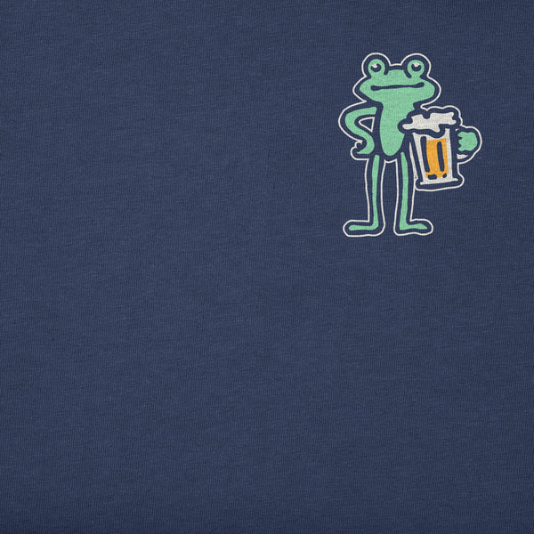 Life Is Good Men's Frog With Beer Short Sleeve Crusher-LITE Slim Fit Tee