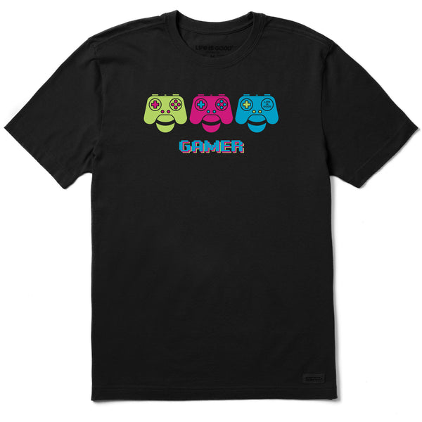 life is good Men's Gamer Power Short Sleeve Crusher Tee