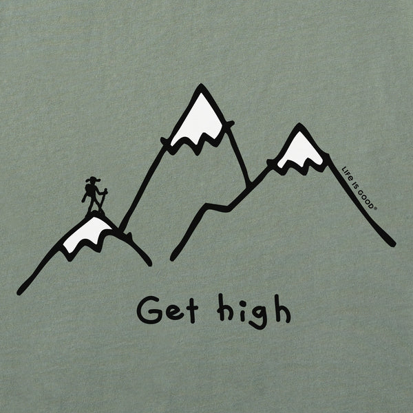 Life Is Good Men's Get High Hiker Long Sleeve Crusher Tee