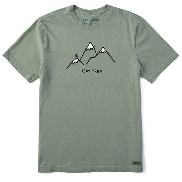 life is good Men's Get High Hiker Short Sleeve Crusher Tee
