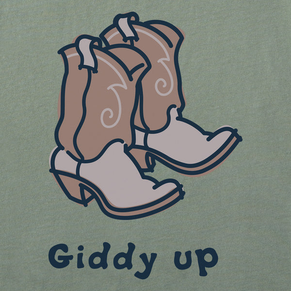 Life Is Good Men's Giddy Up Cowboy Boots Short Sleeve Tee