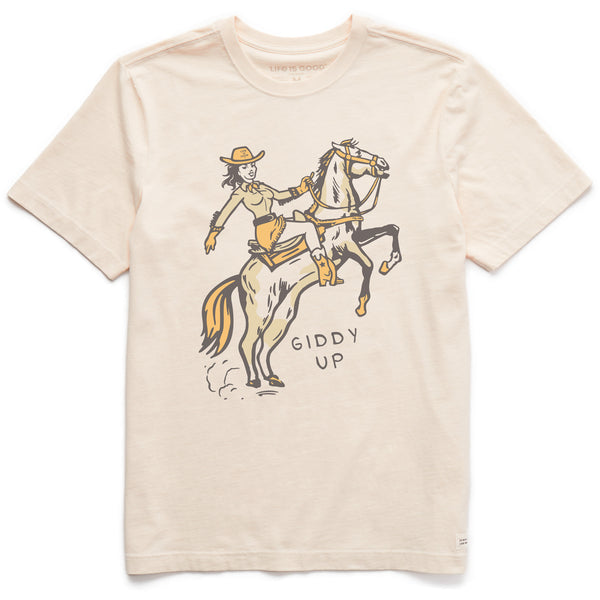 life is good Men's Giddy Up Short Sleeve Crusher Tee
