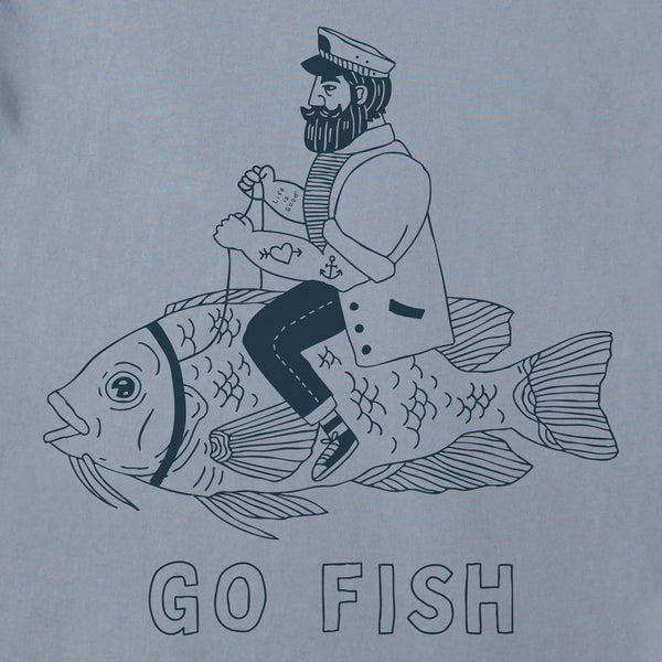 Life Is Good Men's Go Fish Short Sleeve Crusher-LITE Slim Fit Tee