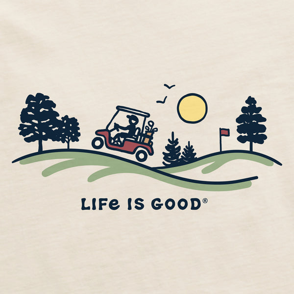 Life Is Good Men's Golf Cart Vista Short Sleeve Crusher Tee