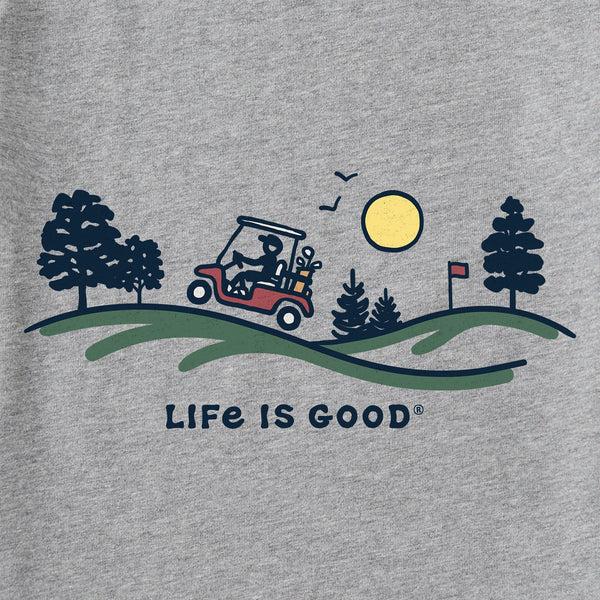 Life Is Good Men's Golf Cart Vista Short Sleeve Crusher Tee