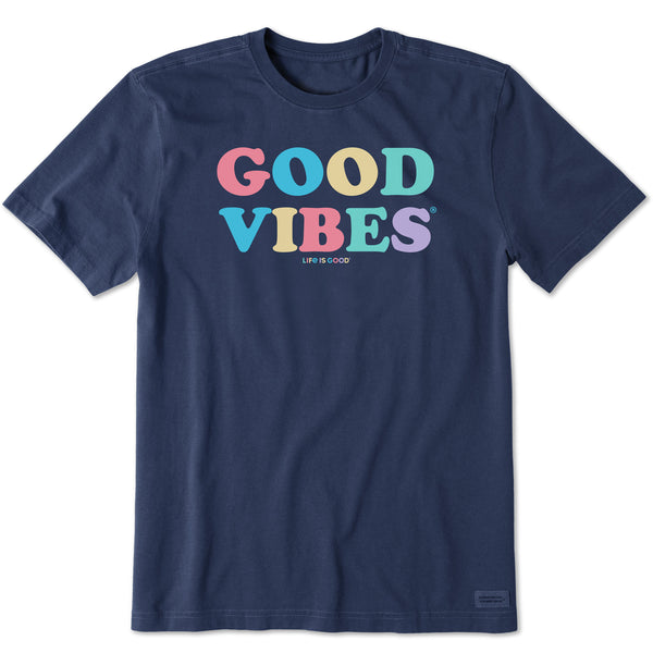 Life Is Good Men's Good Vibes Short Sleeve Crusher Tee