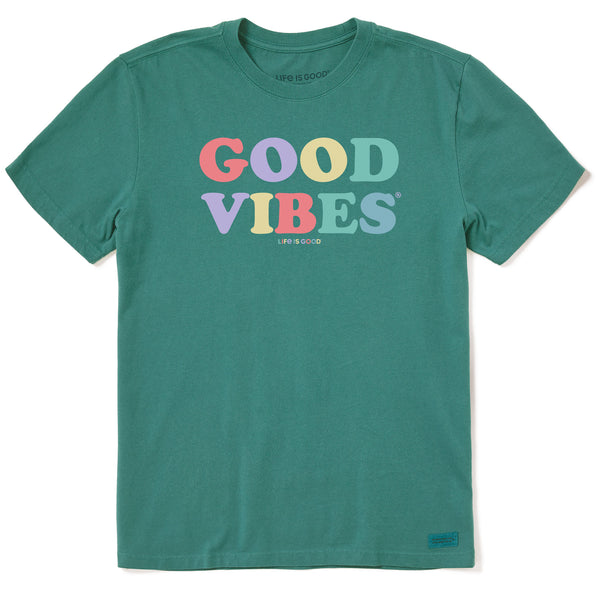 life is good Men's Good Vibes Short Sleeve Crusher Tee