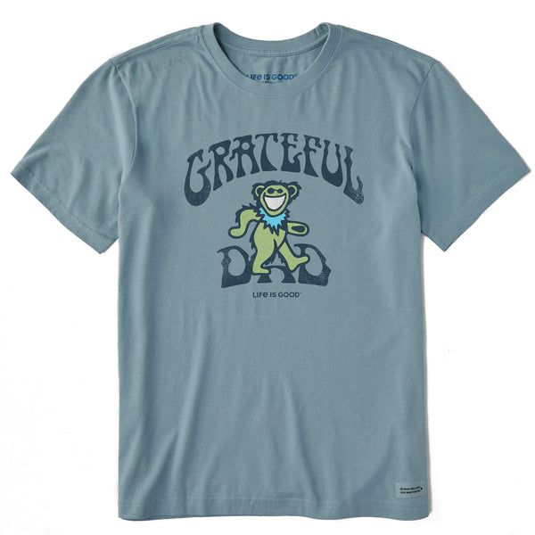 life is good Men's Grateful Dad Bear Short Sleeve Crusher Tee