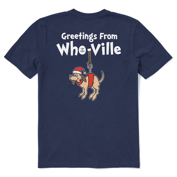 Life Is Good Men's Greetings From Who-Ville Short Sleeve Crusher Tee