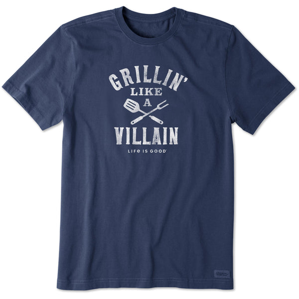 life is good Men's Grillin' Like a Villain Short Sleeve Tee