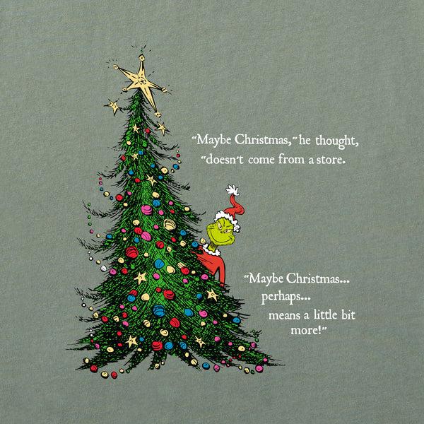 Life Is Good Men's Grinch Christmas Means More Long Sleeve Crusher Tee