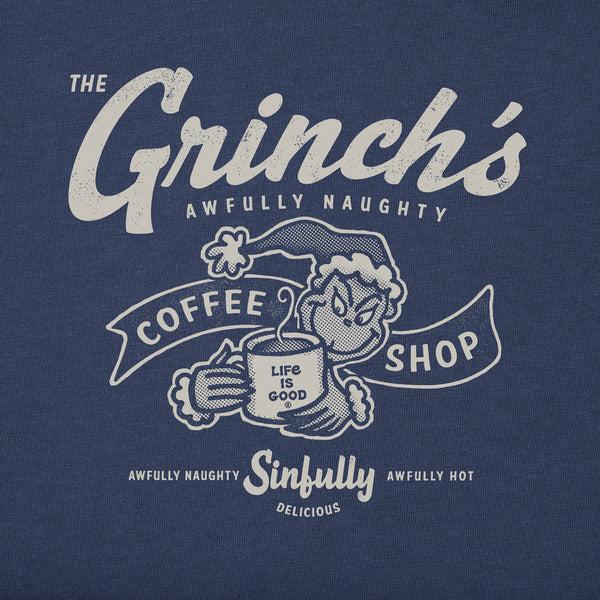 Life Is Good Men's Grinch Coffee Shop Short Sleeve Crusher Tee
