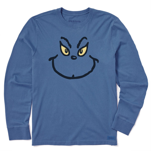 Life Is Good Men's Grinch Grin Long Sleeve Crusher Tee