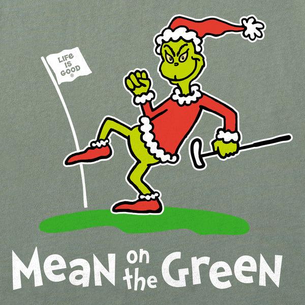 Life Is Good Men's Grinch Mean On The Green Long Sleeve Crusher Tee