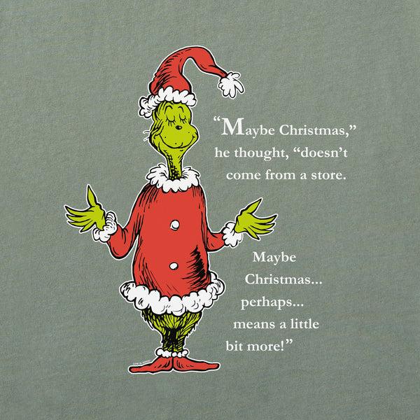 Life Is Good Men's Grinch Meaning Of Christmas Long Sleeve Crusher Tee