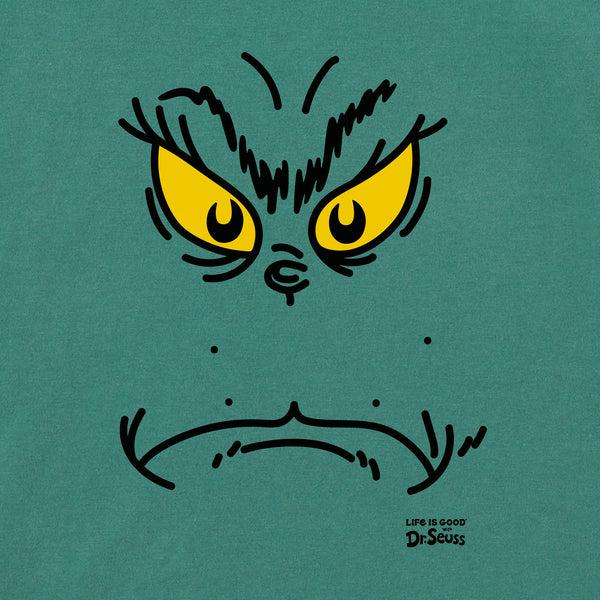 Life Is Good Men's Grinchy Face Long Sleeve Crusher Tee