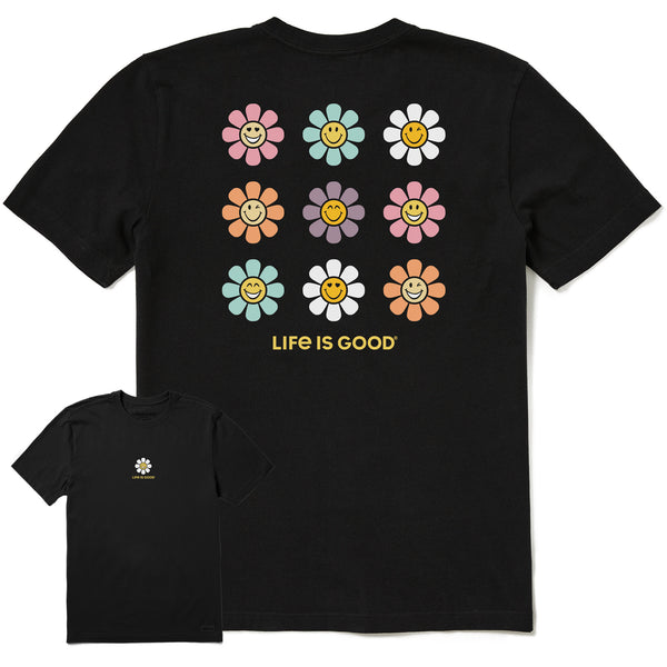life is good Men's Groovy Smile Daisies Short Sleeve Crusher Tee