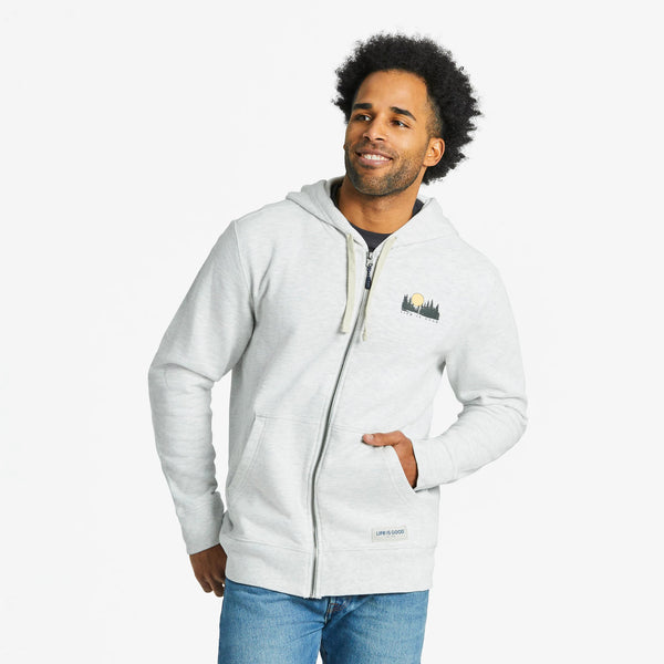 Life Is Good Men's Guitar Landscape Simply True Fleece Zip Hoodie
