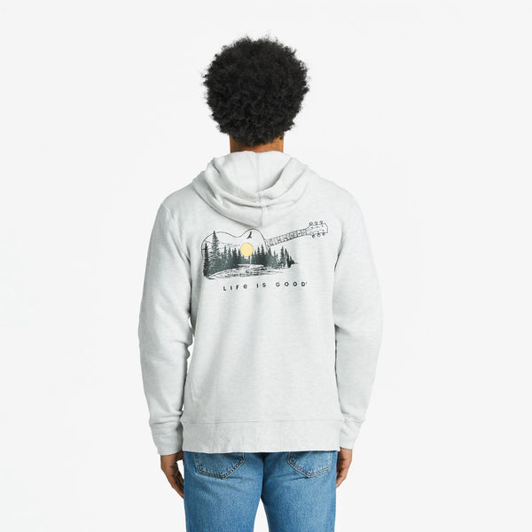 life is good Men's Guitar Landscape Simply True Fleece Zip Hoodie