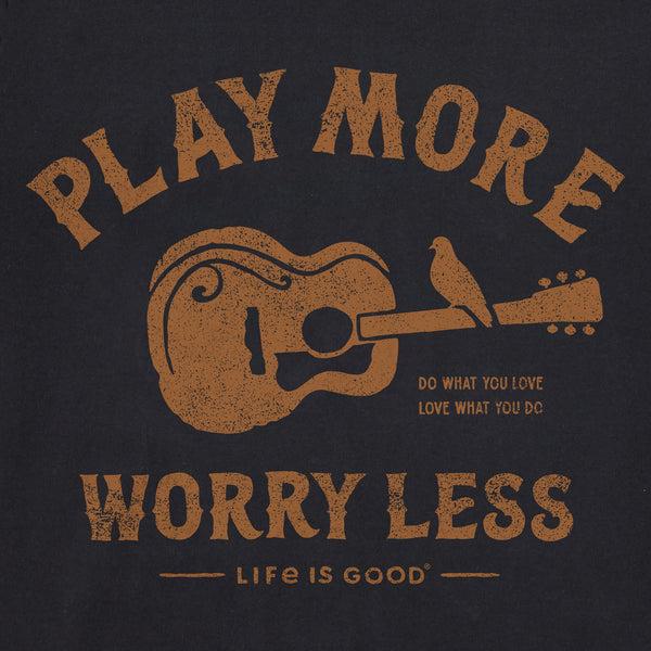 Life Is Good Men's Guitar Play More Short Sleeve Tee