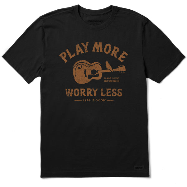 Life Is Good Men's Guitar Play More Short Sleeve Tee