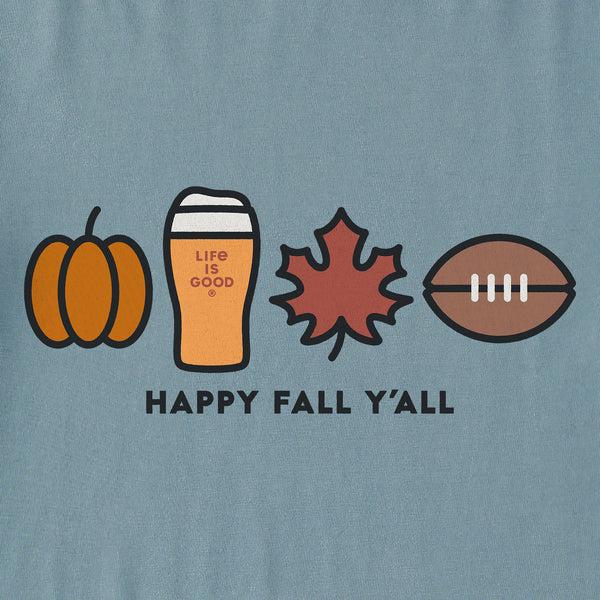 Life Is Good Men's Happy Fall Icons Long Sleeve Crusher Tee