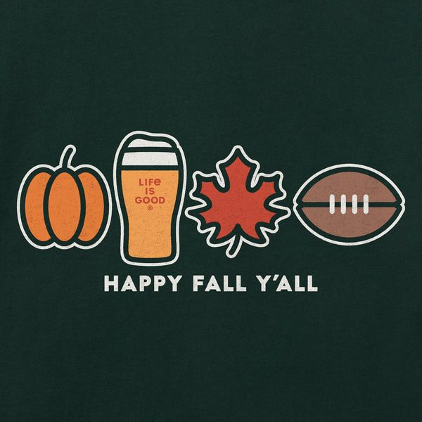 Life Is Good Men's Happy Fall Icons Long Sleeve Crusher Tee